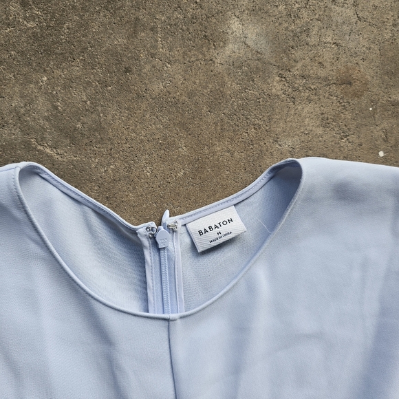 Aritzia Babaton Futurist Cruise Blue Maxi Dress Women's Size Medium NEW - Picture 3 of 5